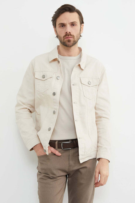 Buttoned Pocket Denim Jacket - MALLTURK
