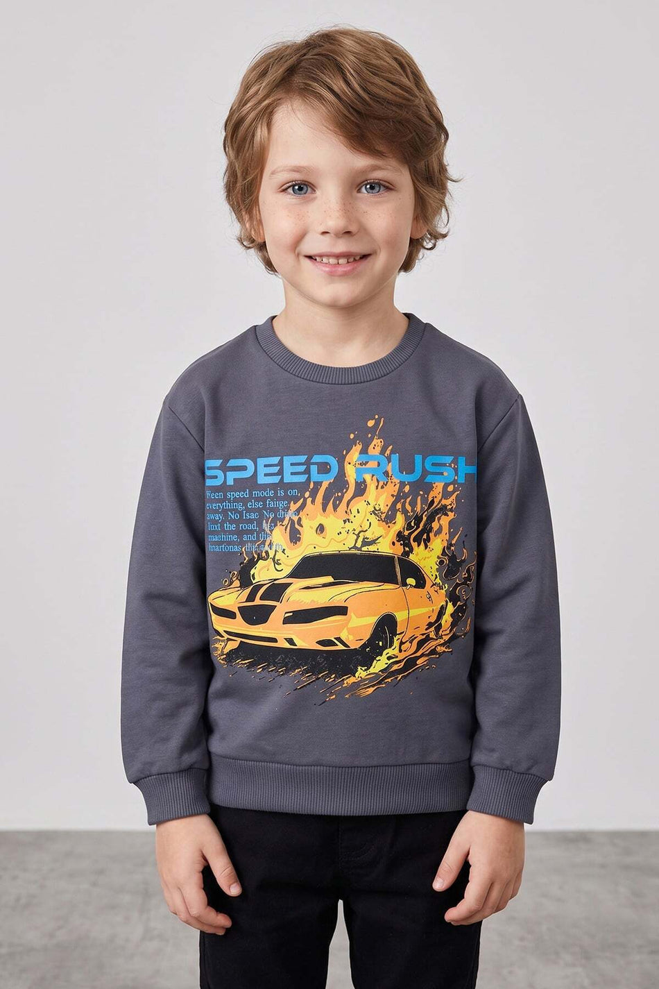 Car Printed Boy's Sweatshirt - MALLTURK