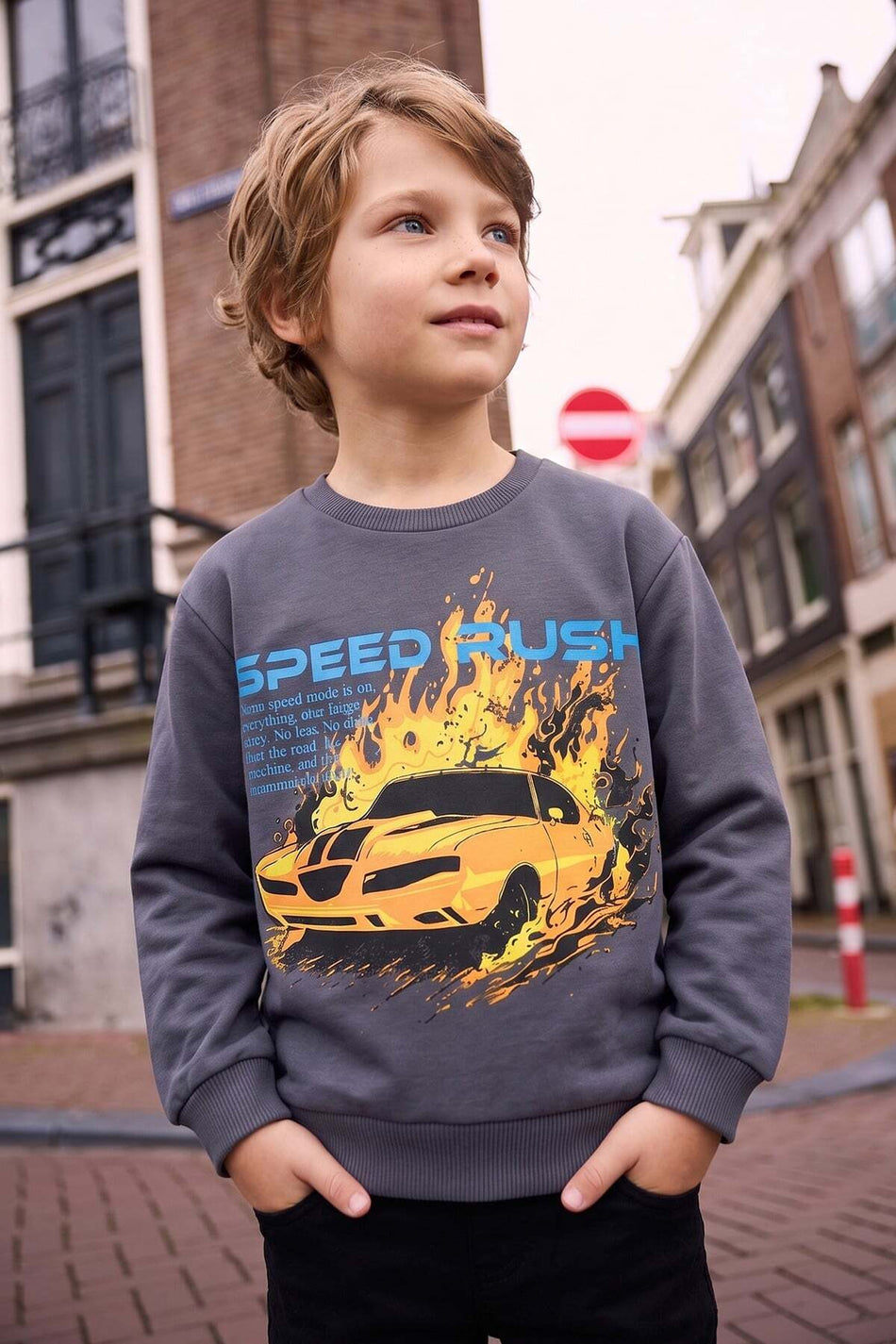 Car Printed Boy's Sweatshirt - MALLTURK