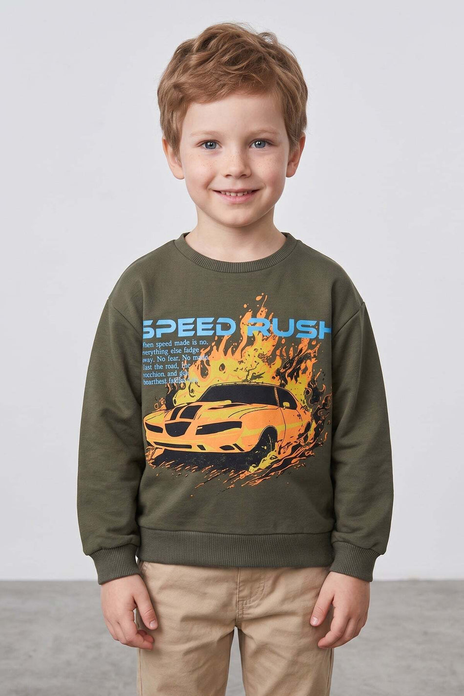 Car Printed Boy's Sweatshirt - MALLTURK