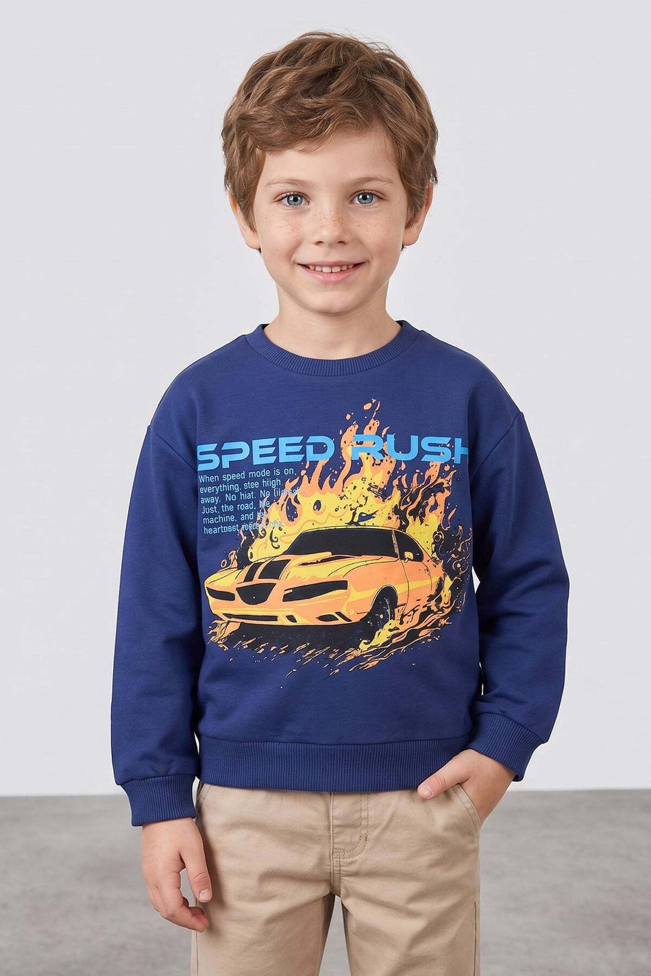 Car Printed Boy's Sweatshirt - MALLTURK
