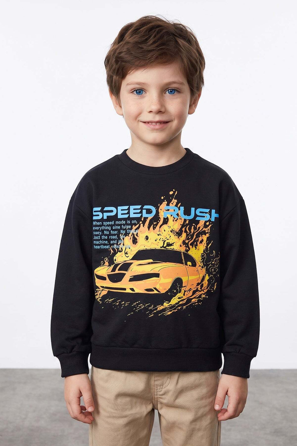 Car Printed Boy's Sweatshirt - MALLTURK