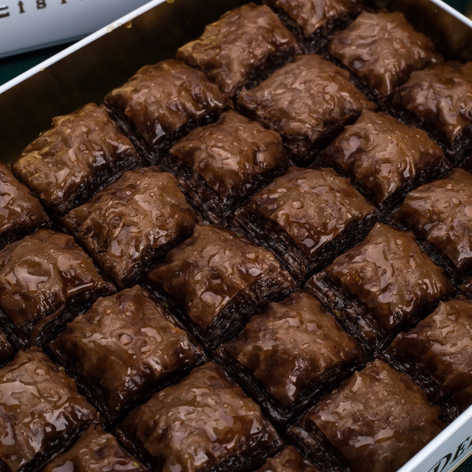 Chocolate Baklava in a Metal Box, 1.65kg - 3.63lbs