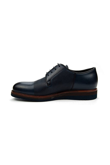 Cleysmen 3052 Men's Classic Shoes - Navy Blue - MALLTURK
