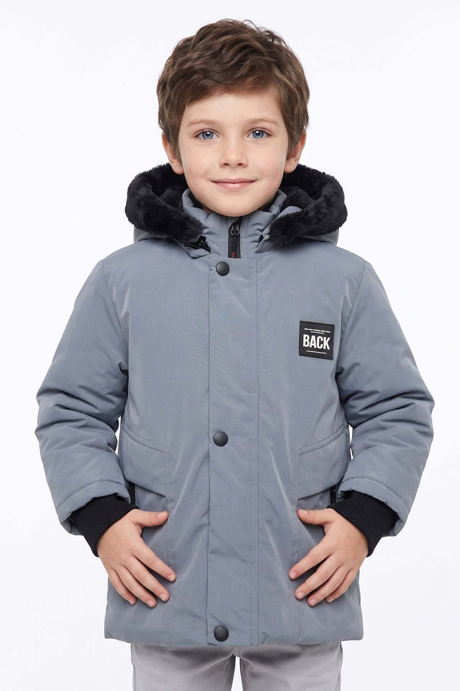 Coat with Hood and Crest for Boys - MALLTURK