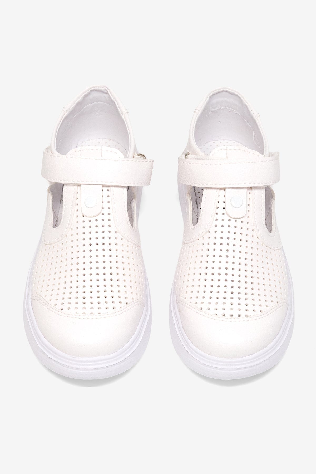 Çoçuk Cırtlı Sandalet Çocuk Unisex Beyaz Sandalet TBARZ1075 - MALLTURK