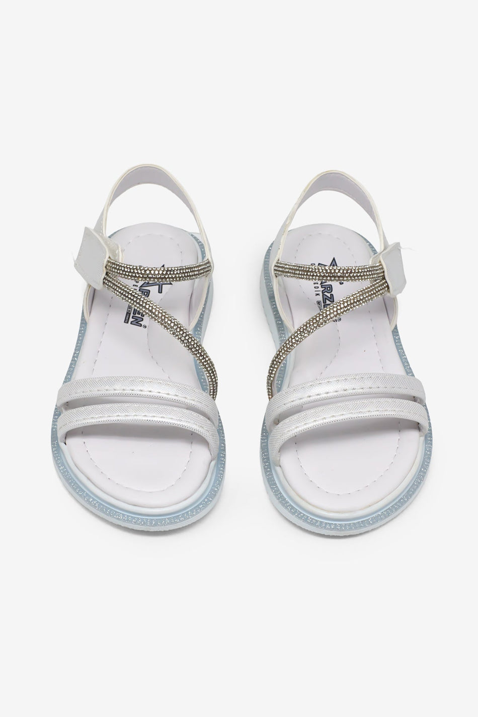 Çocuk Sim Detaylı Sandalet Çocuk Unisex Beyaz Sandalet TBARZ1055 - MALLTURK