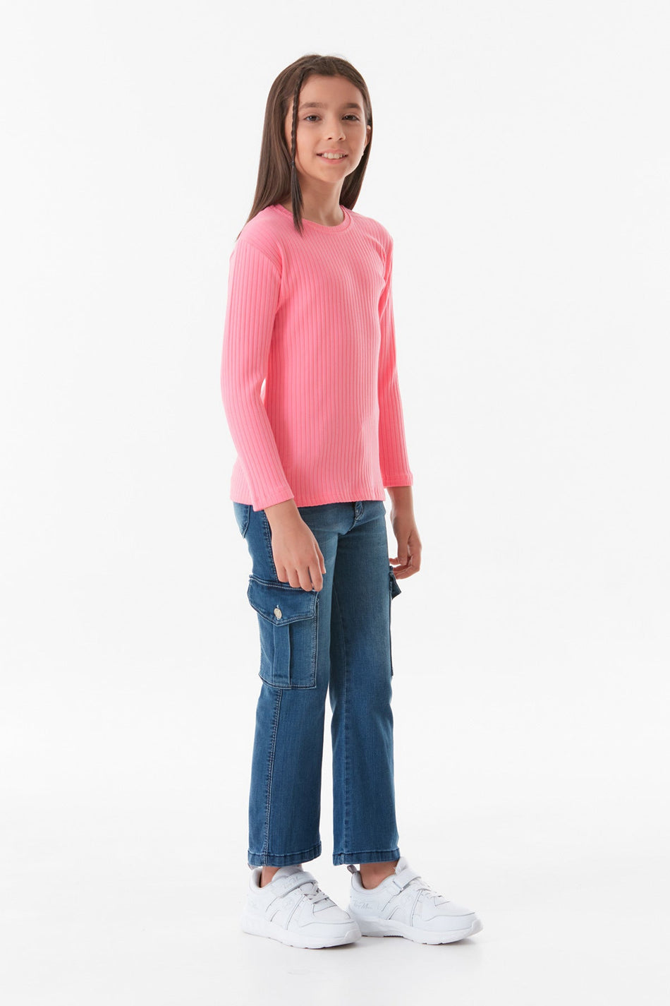 Corded Crew Neck Girl's Bodysuit - MALLTURK
