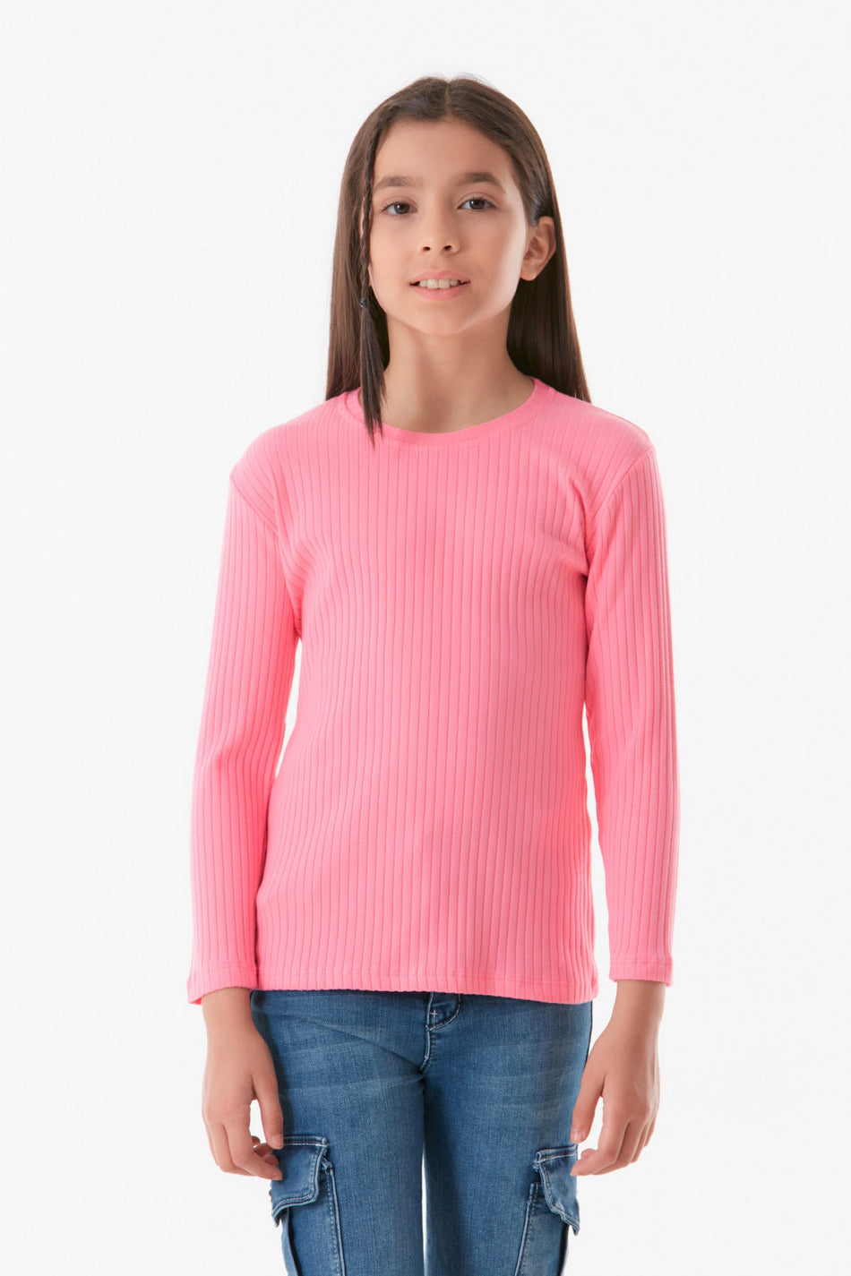 Corded Crew Neck Girl's Bodysuit - MALLTURK