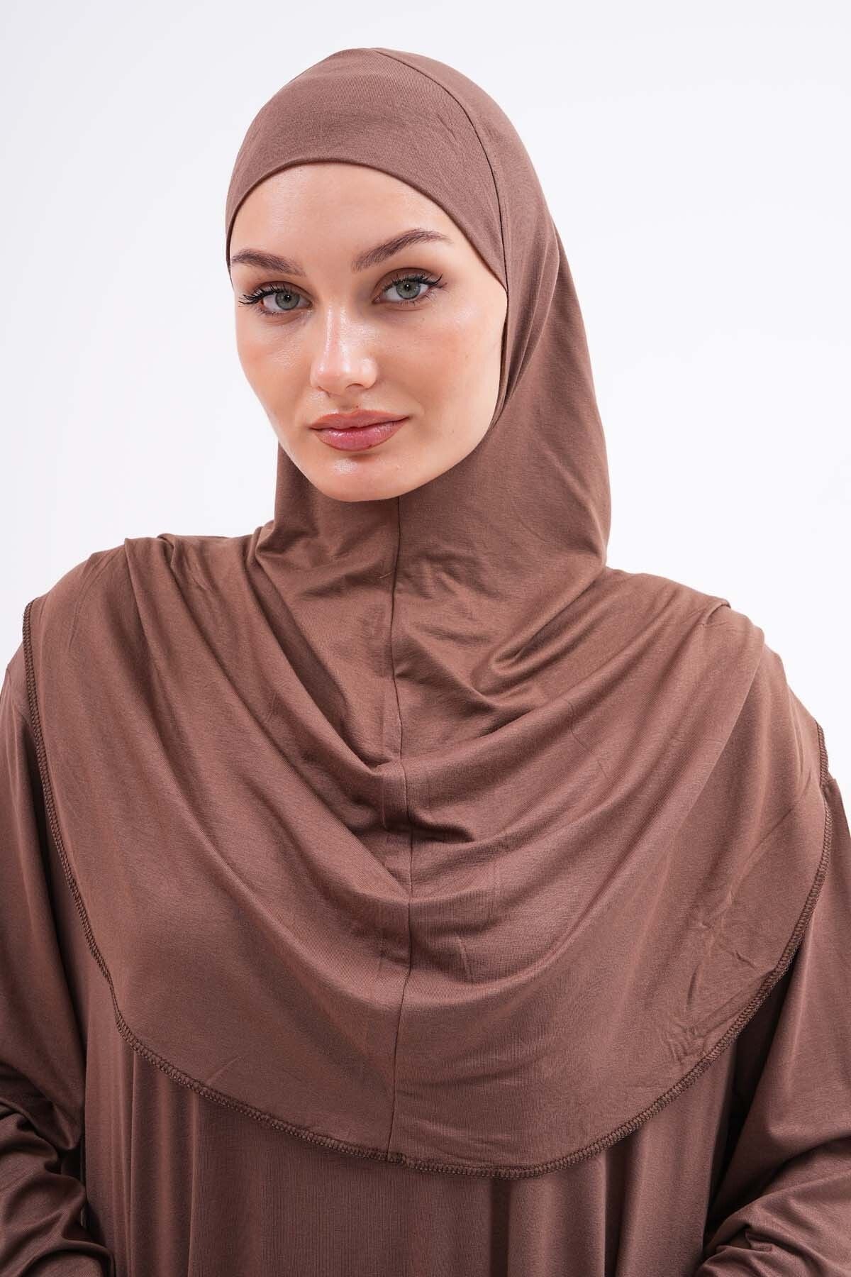 Cotton Bag Prayer Dress Hijab Dress with Elastic Ankles - MALLTURK