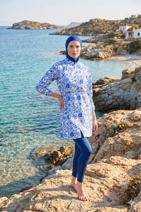 Covered Water Repellent Parachute Hijab Swimsuit - MALLTURK
