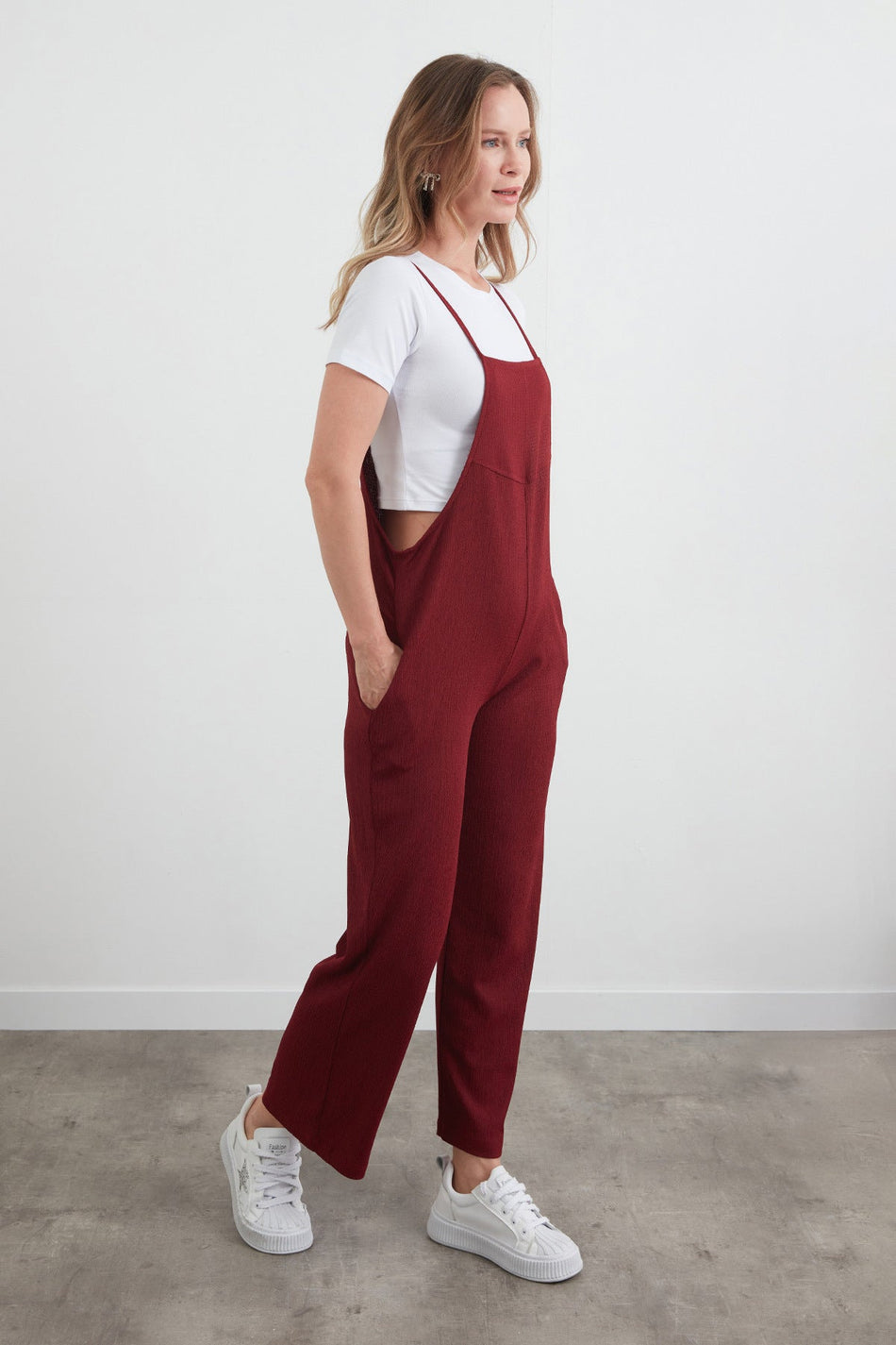 Crepe Fabric Rope Strap Jumpsuit - MALLTURK