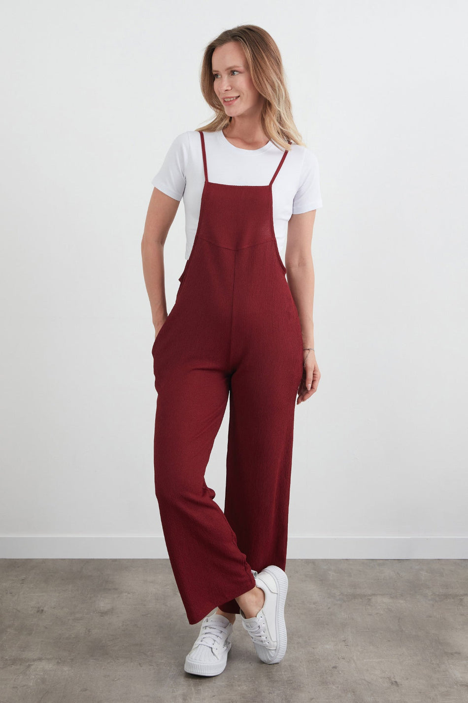 Crepe Fabric Rope Strap Jumpsuit - MALLTURK