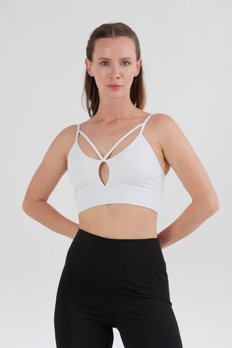 Cross Strap Covered Bustier with Window Detail - MALLTURK