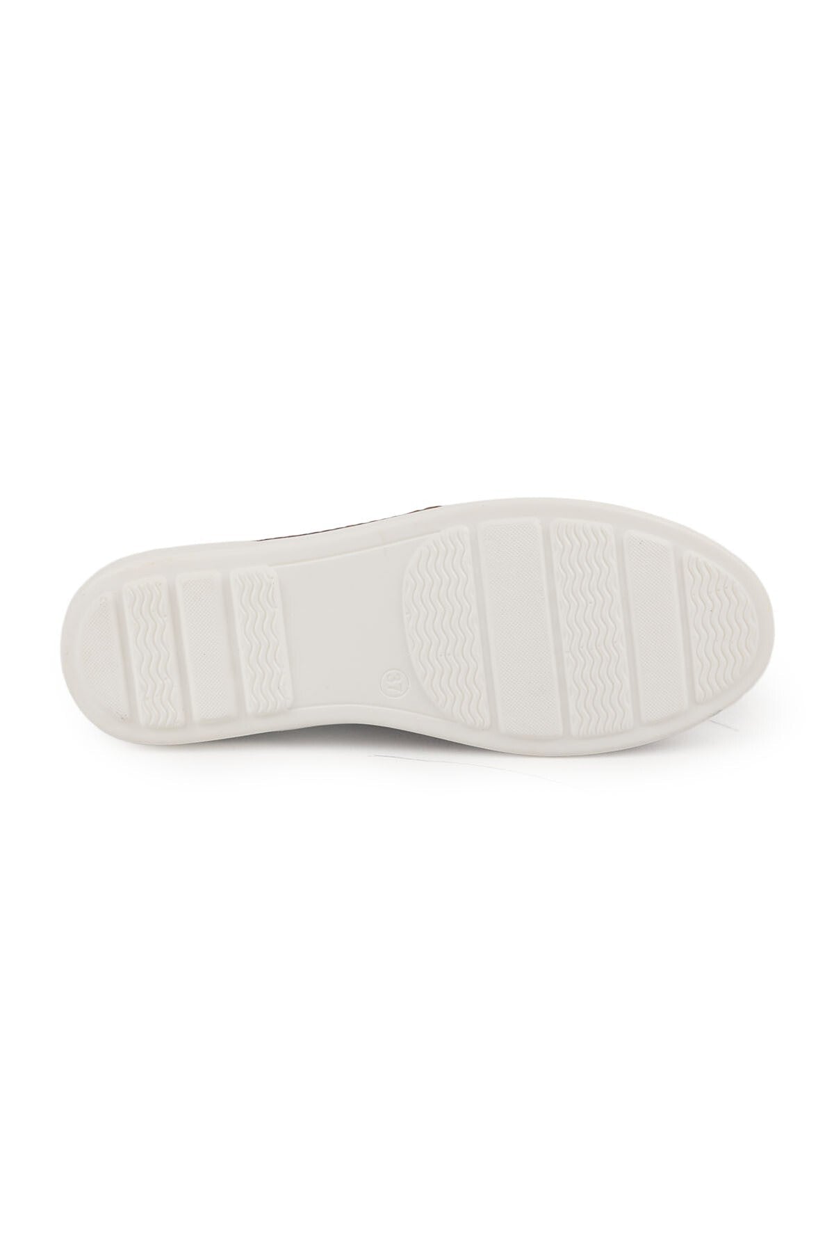 Di̇2014 Women's Genuine Leather Perforated Straw Detailed Light Sole Casual Shoes - MALLTURK