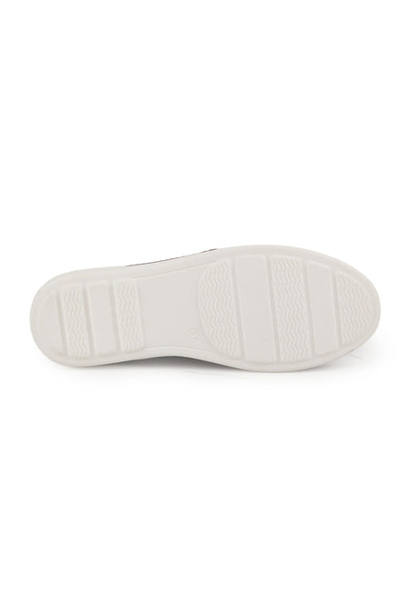Di̇2014 Women's Genuine Leather Perforated Straw Detailed Light Sole Casual Shoes - MALLTURK