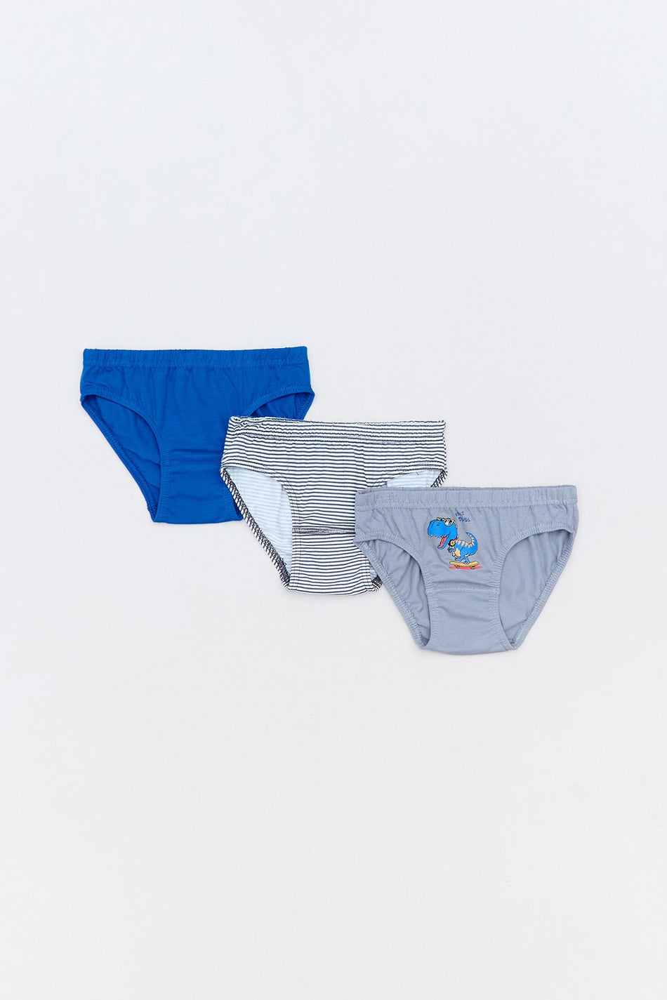 Dinosaur Printed 3-Piece Boy's Slip Panties - MALLTURK