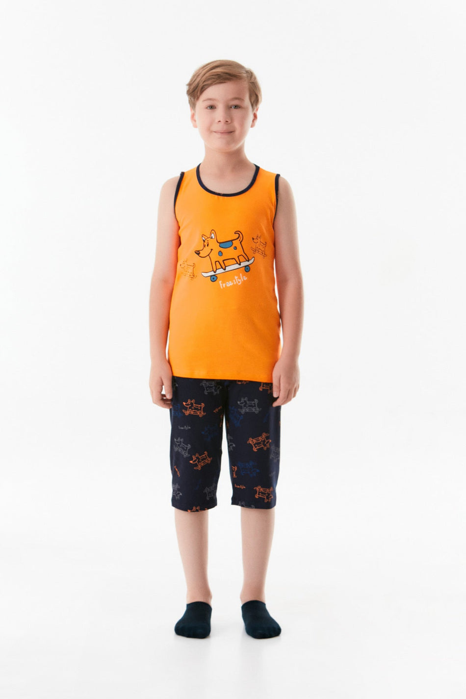 Dog Printed Boy's Pajamas Set - MALLTURK