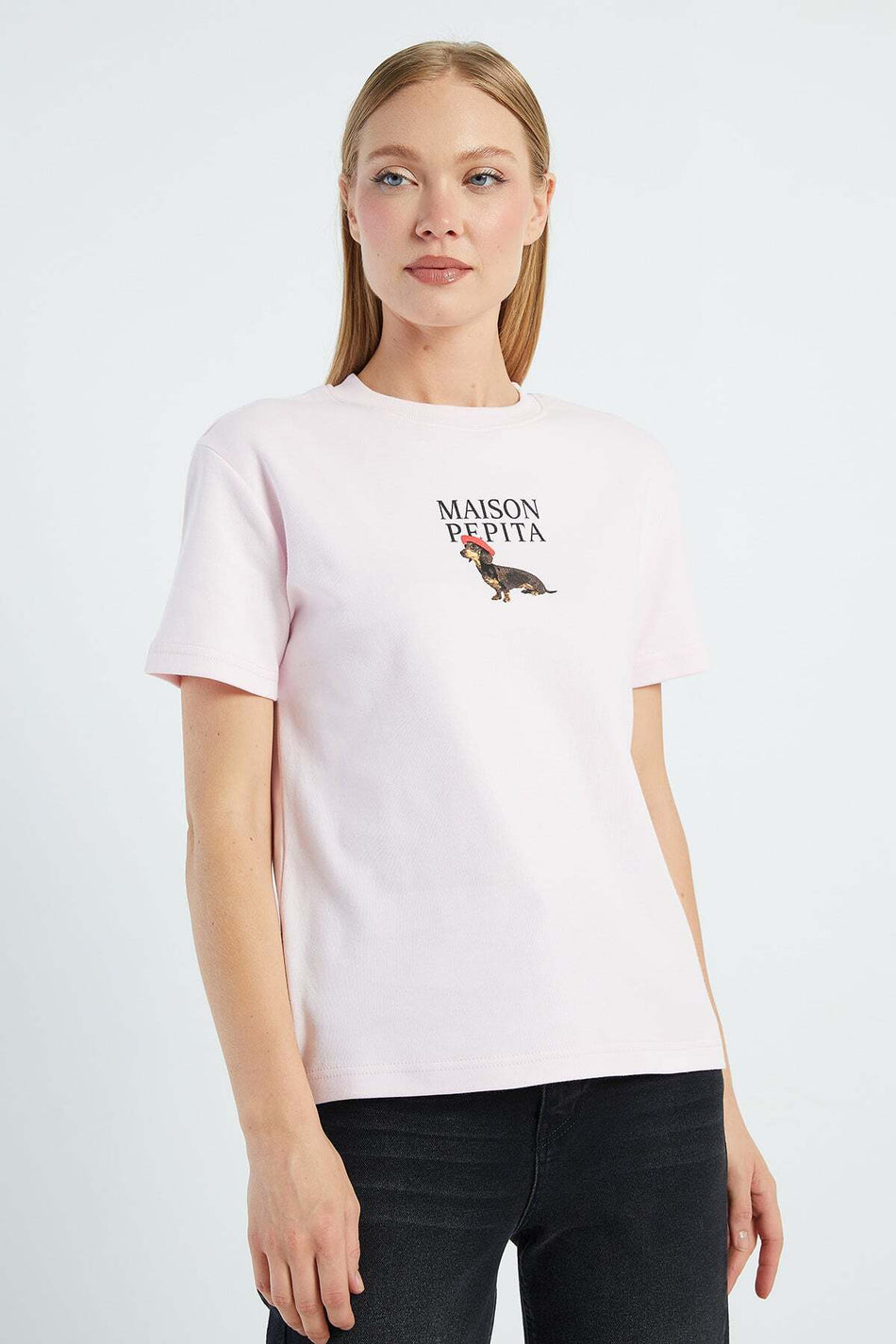 Dog Printed Crew Neck Casual T-Shirt - MALLTURK