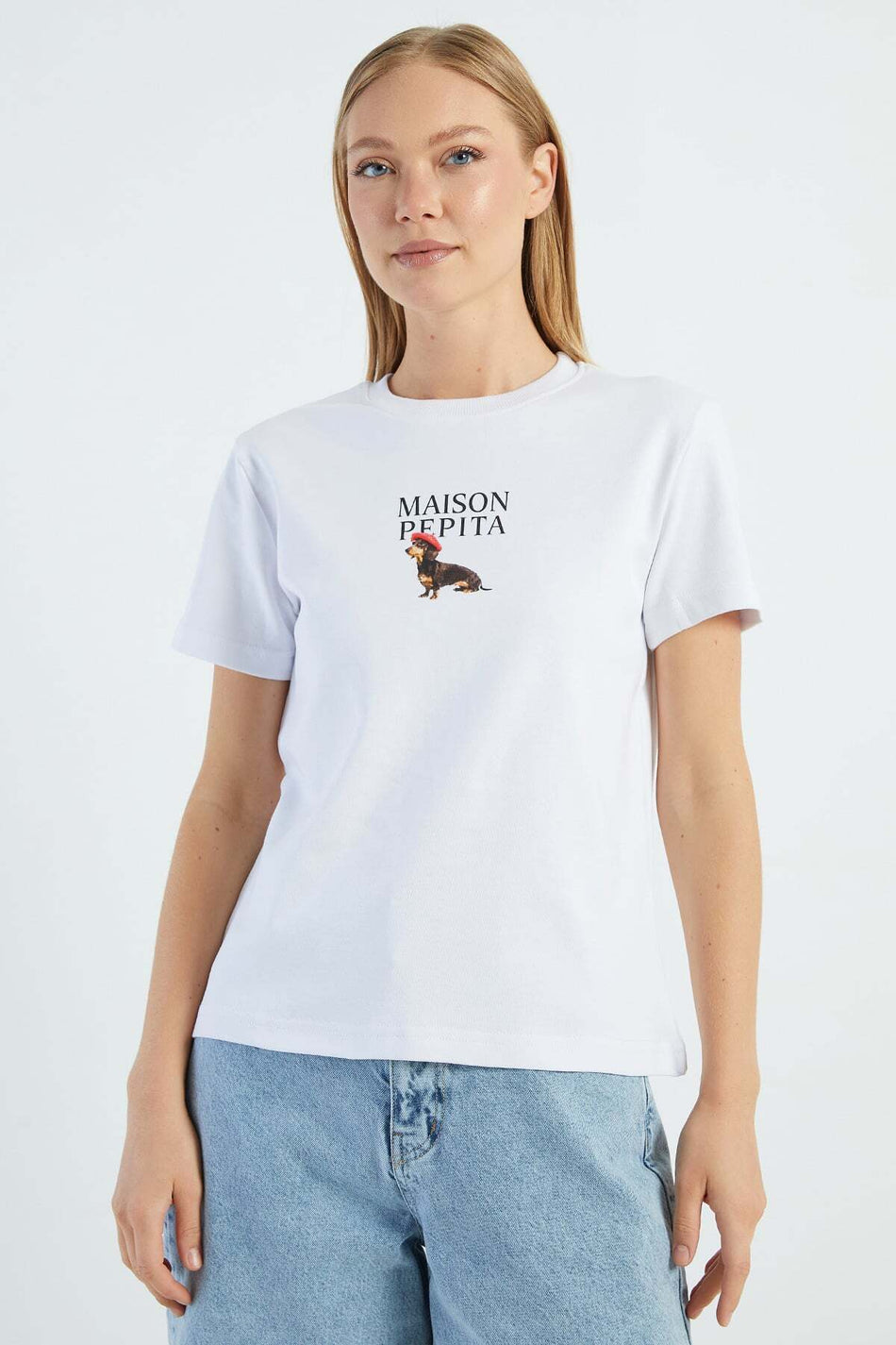 Dog Printed Crew Neck Casual T-Shirt - MALLTURK
