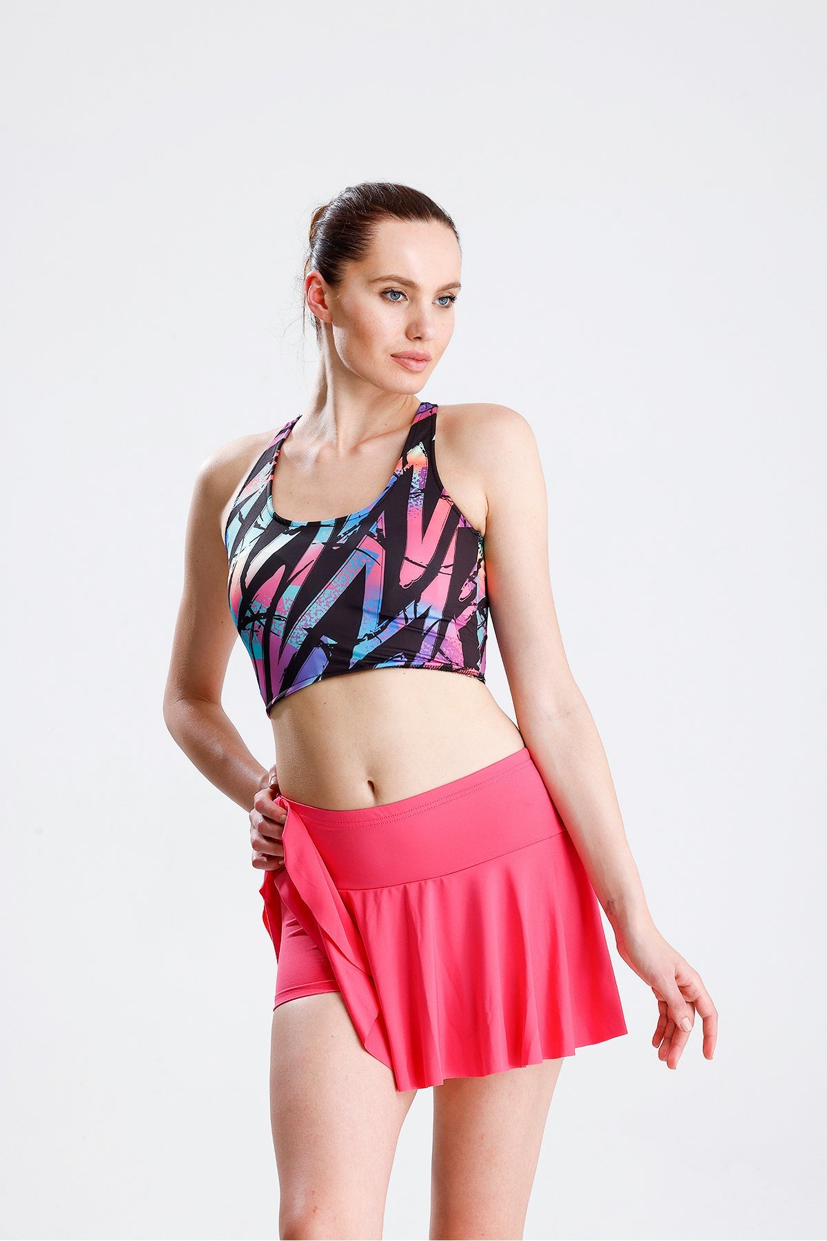 Double Suit Shorts Skirt Crop Swimsuit - MALLTURK