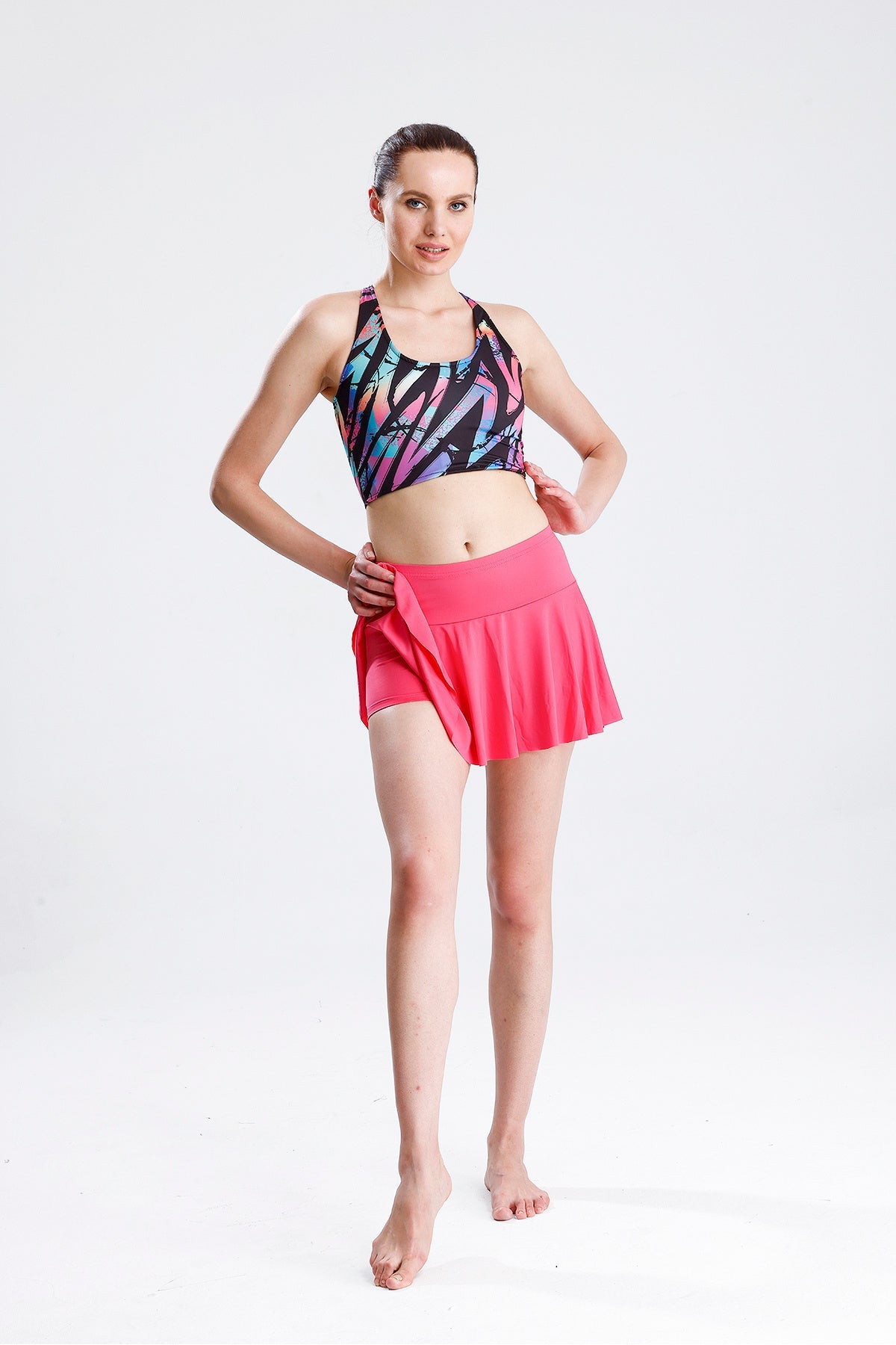 Double Suit Shorts Skirt Crop Swimsuit - MALLTURK