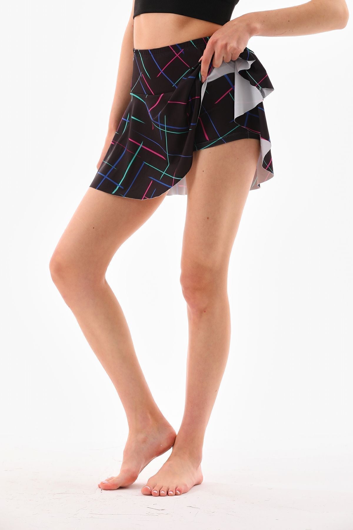 Double Suit Shorts Skirt Crop Swimsuit Light - MALLTURK