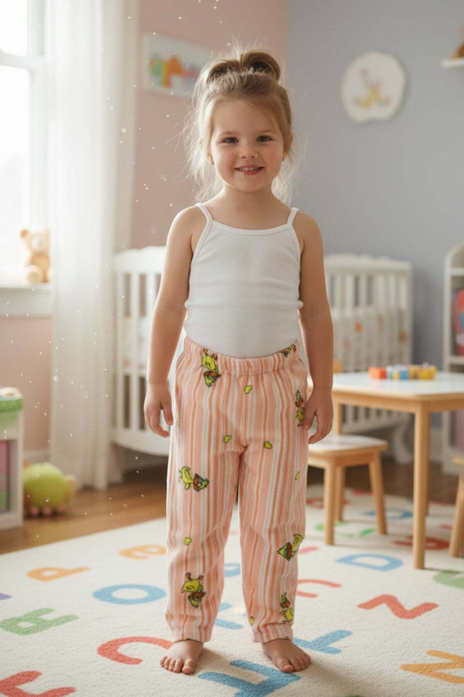 Duck Patterned Fleece Unisex Children's Pajama Bottoms - MALLTURK
