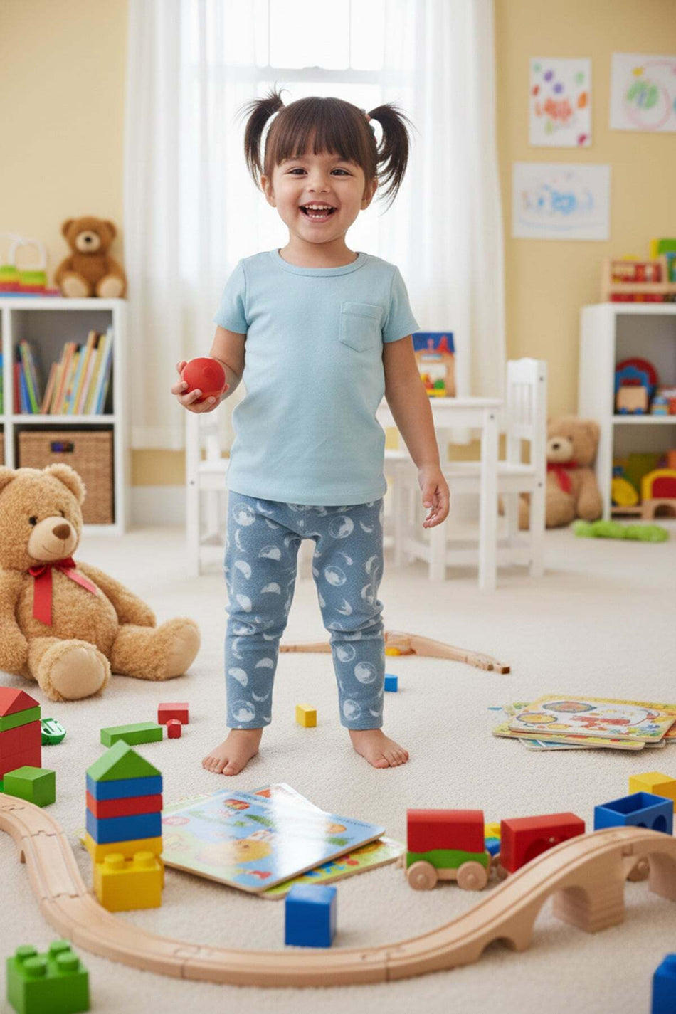 Elastic Waist Ay Printed Unisex Children's Fleece Pajama Bottoms - MALLTURK