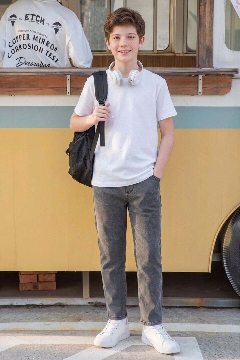 Elastic Waist Boy Trousers - MALLTURK
