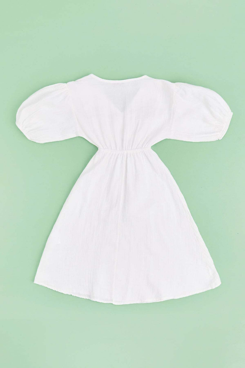 Elastic Waist Muslin Fabric Girls' Dress - MALLTURK