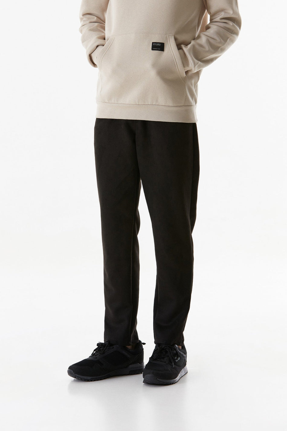 Elastic Waist Suede Trousers - MALLTURK