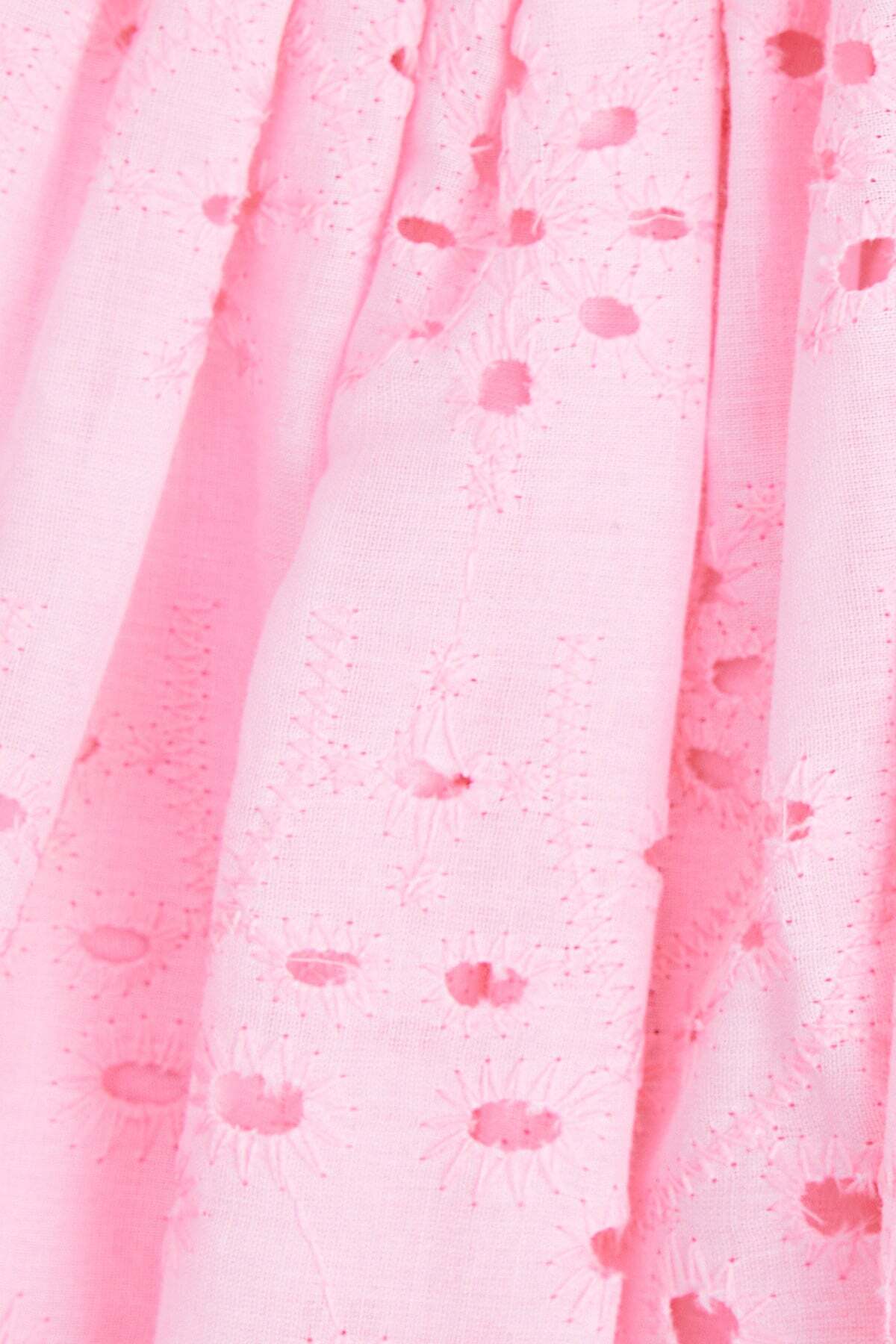 Embroidered Detailed Bowknot Girl's Dress - MALLTURK