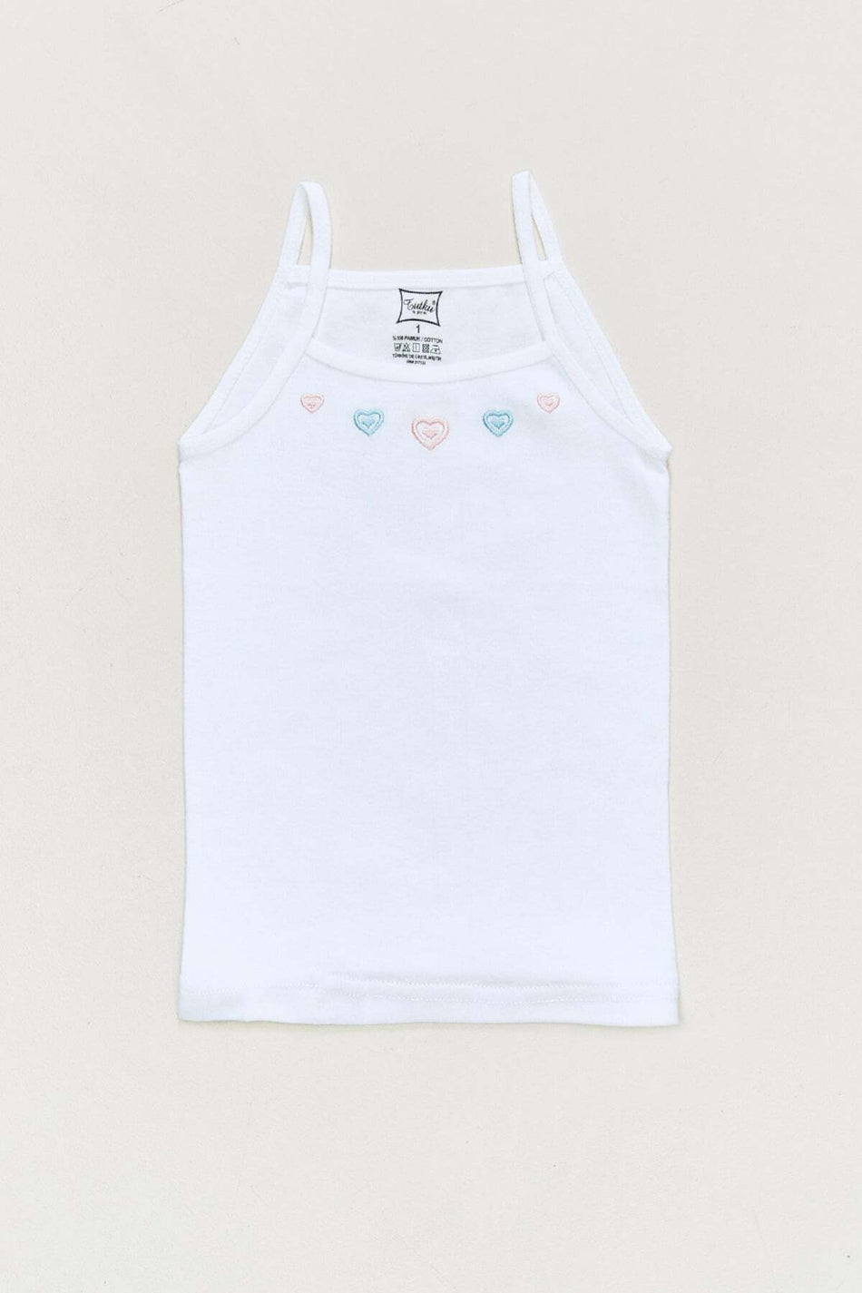 Embroidered Thread Strap Girls' Undershirt - MALLTURK