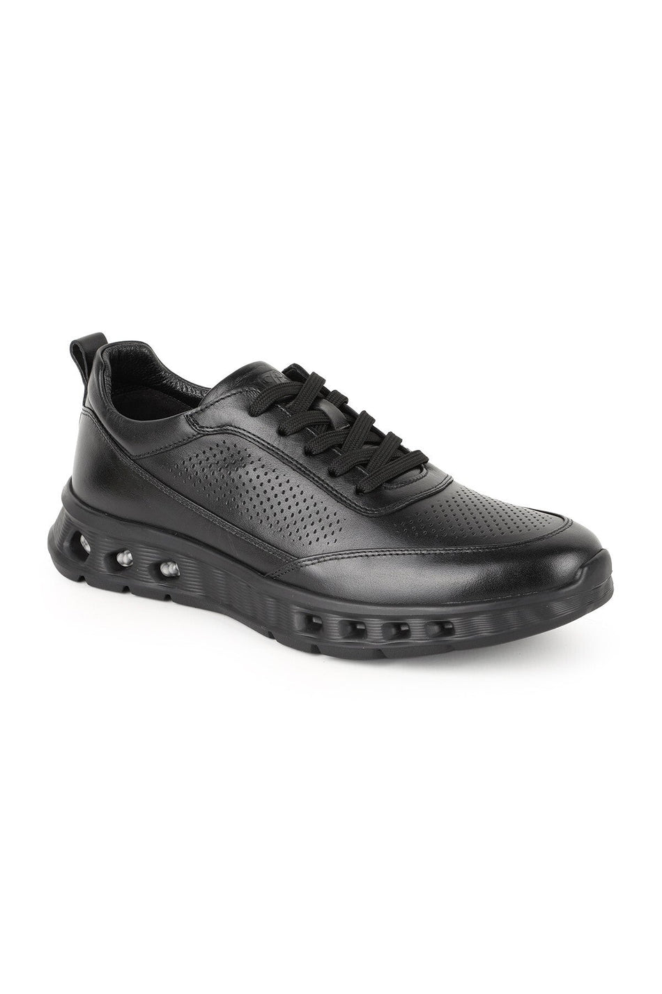 Erkek Sneaker Ayakkabı Hakiki Deri Delikli Nefes Alan Hava Kanallı Hafif Eva Taban Günlük Spor H - MALLTURK