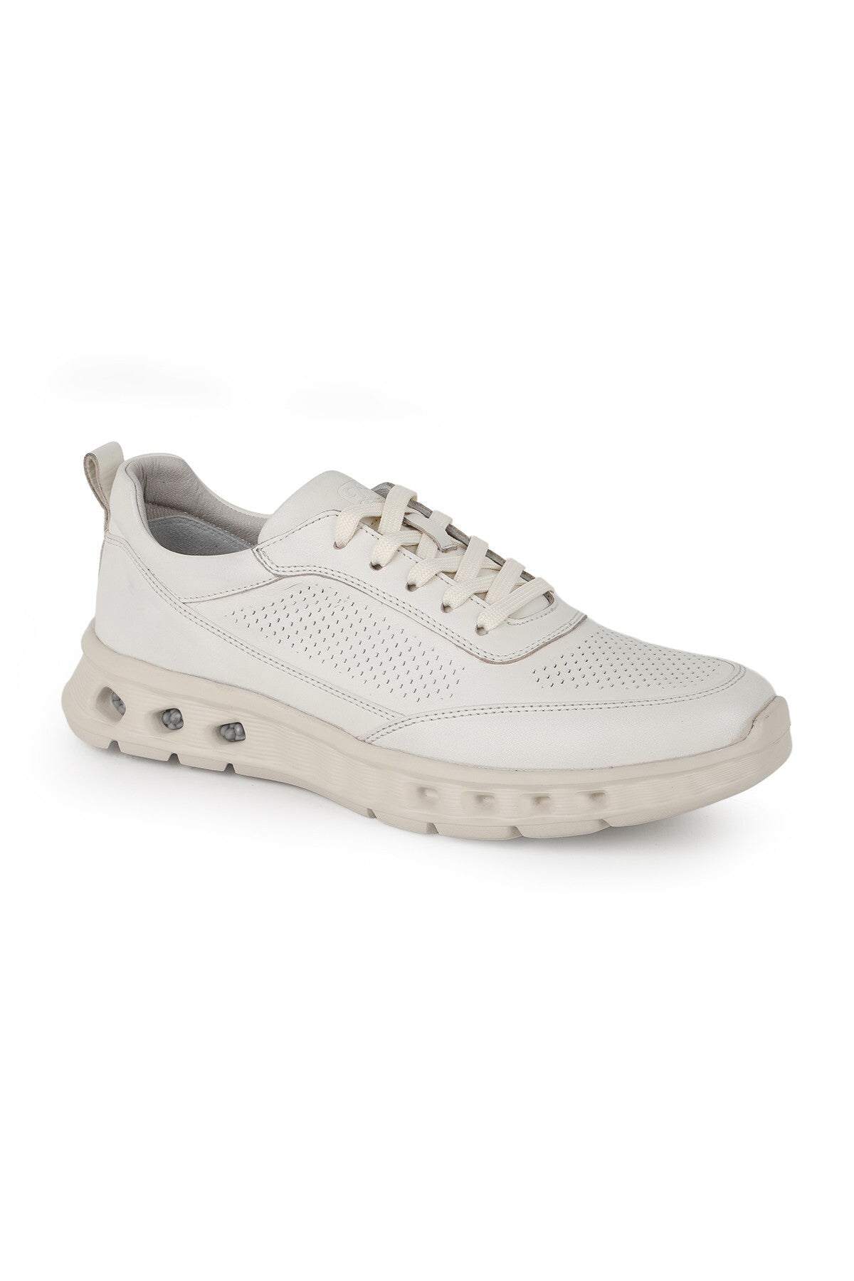 Erkek Sneaker Ayakkabı Hakiki Deri Delikli Nefes Alan Hava Kanallı Hafif Eva Taban Günlük Spor H - MALLTURK