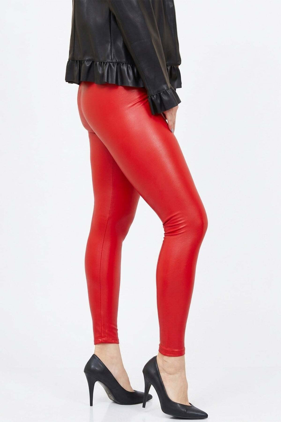 Faux Leather Leggings with Fleece Inside - MALLTURK