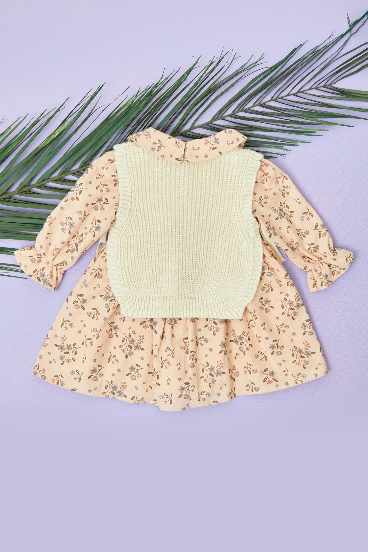 Floral Knitwear Sweater Girl's Dress - MALLTURK