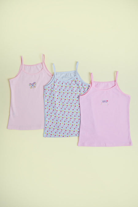 Floral Printed 3-Piece Girls' Undershirt - MALLTURK