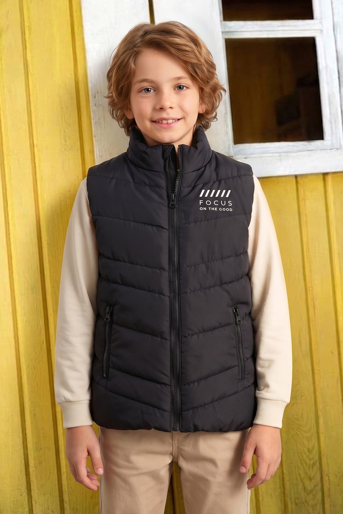 Focus Printed Boys' Inflatable Vest - MALLTURK