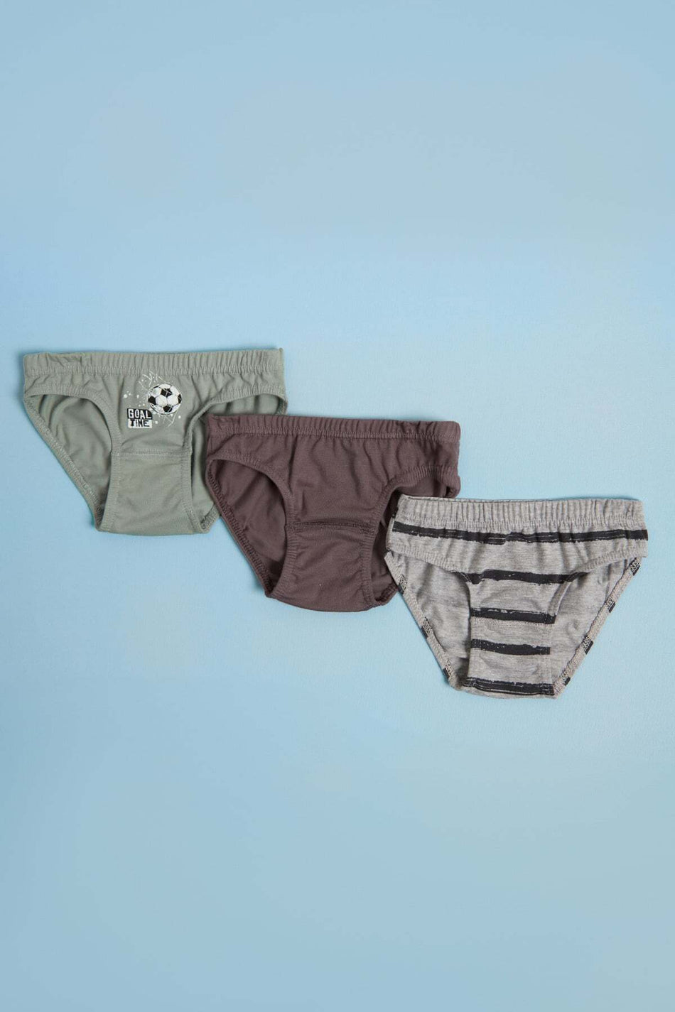 Football Ball Printed 3-Piece Boys' Slip Panties - MALLTURK