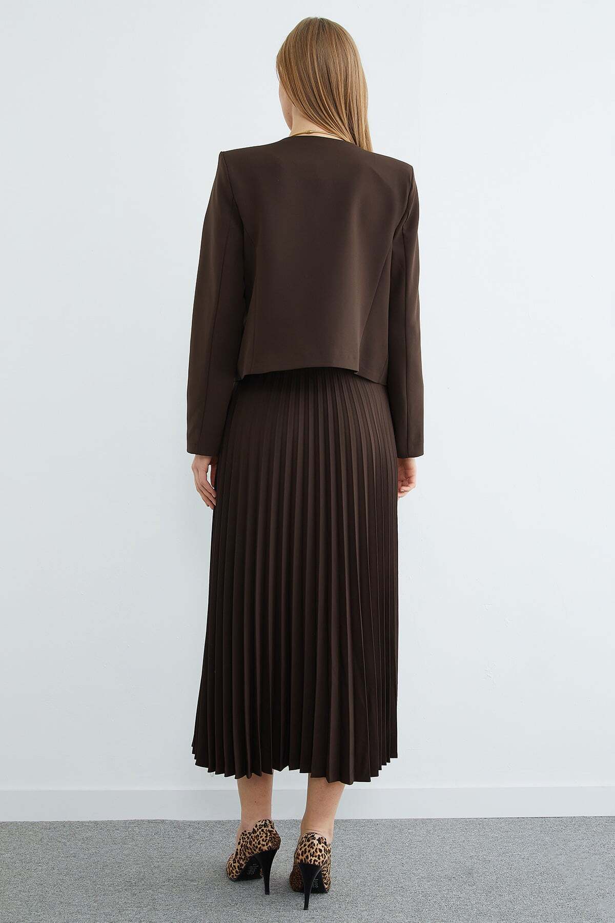 Fullamodest 2-Piece Set with Buckle Detailed Skirt - MALLTURK