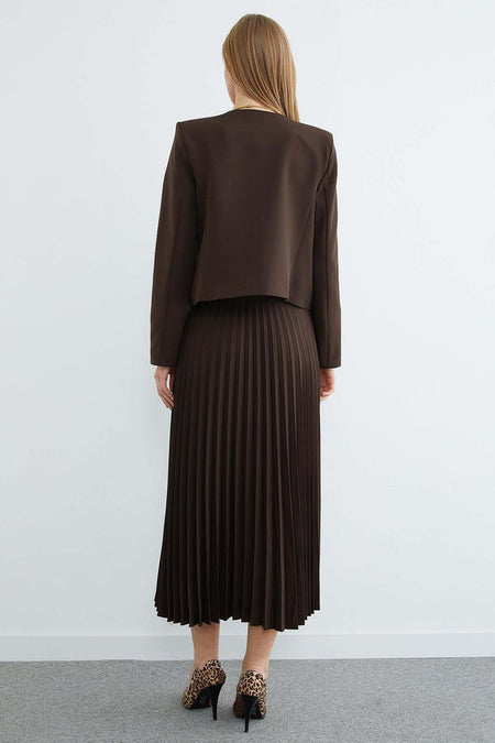 Fullamodest 2-Piece Set with Buckle Detailed Skirt - MALLTURK