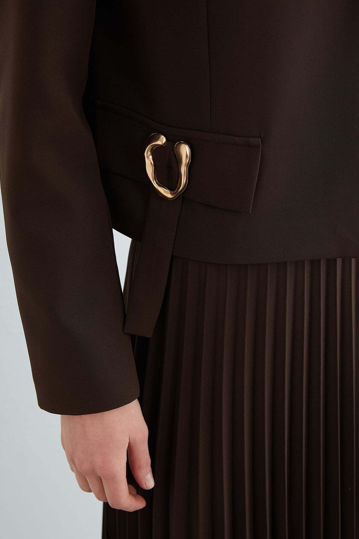 Fullamodest 2-Piece Set with Buckle Detailed Skirt - MALLTURK