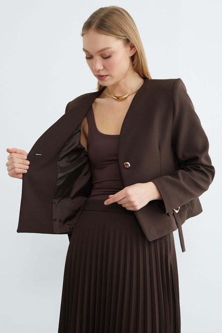 Fullamodest 2-Piece Set with Buckle Detailed Skirt - MALLTURK