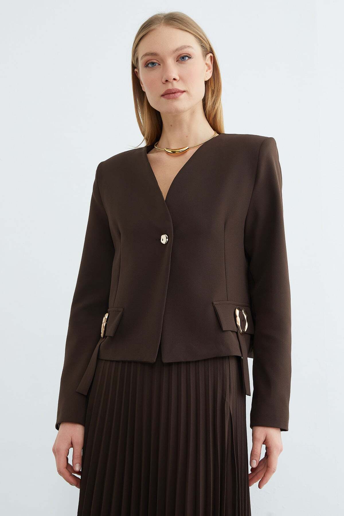 Fullamodest 2-Piece Set with Buckle Detailed Skirt - MALLTURK