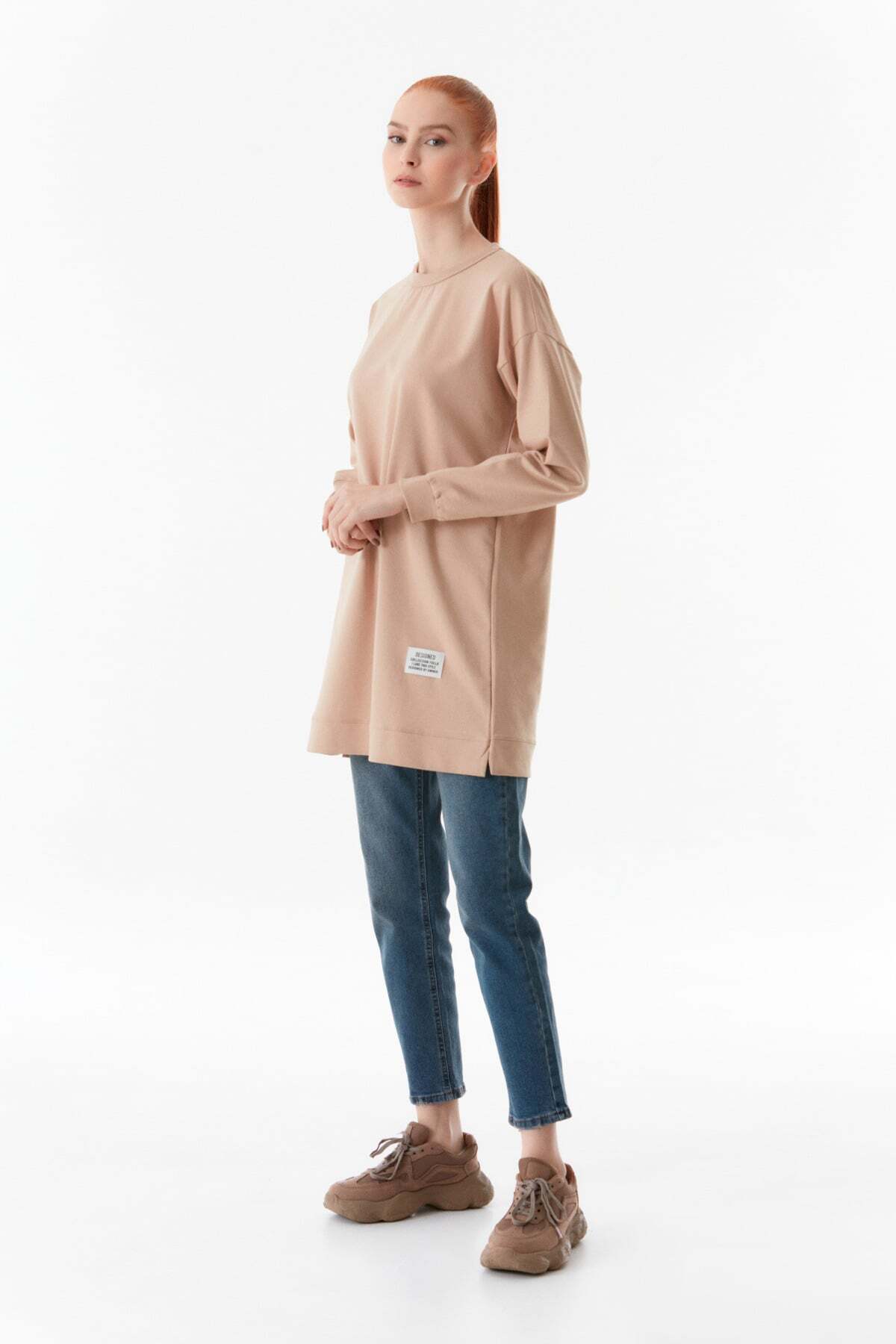 Fullamodest Basic Crew Neck Tunic - MALLTURK