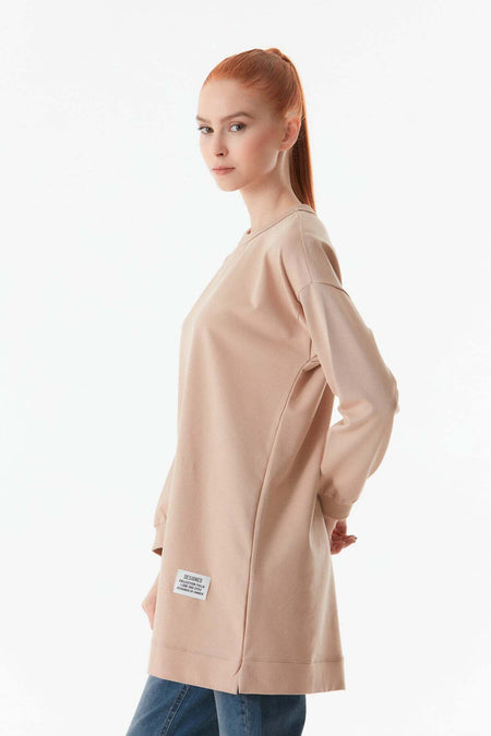 Fullamodest Basic Crew Neck Tunic - MALLTURK