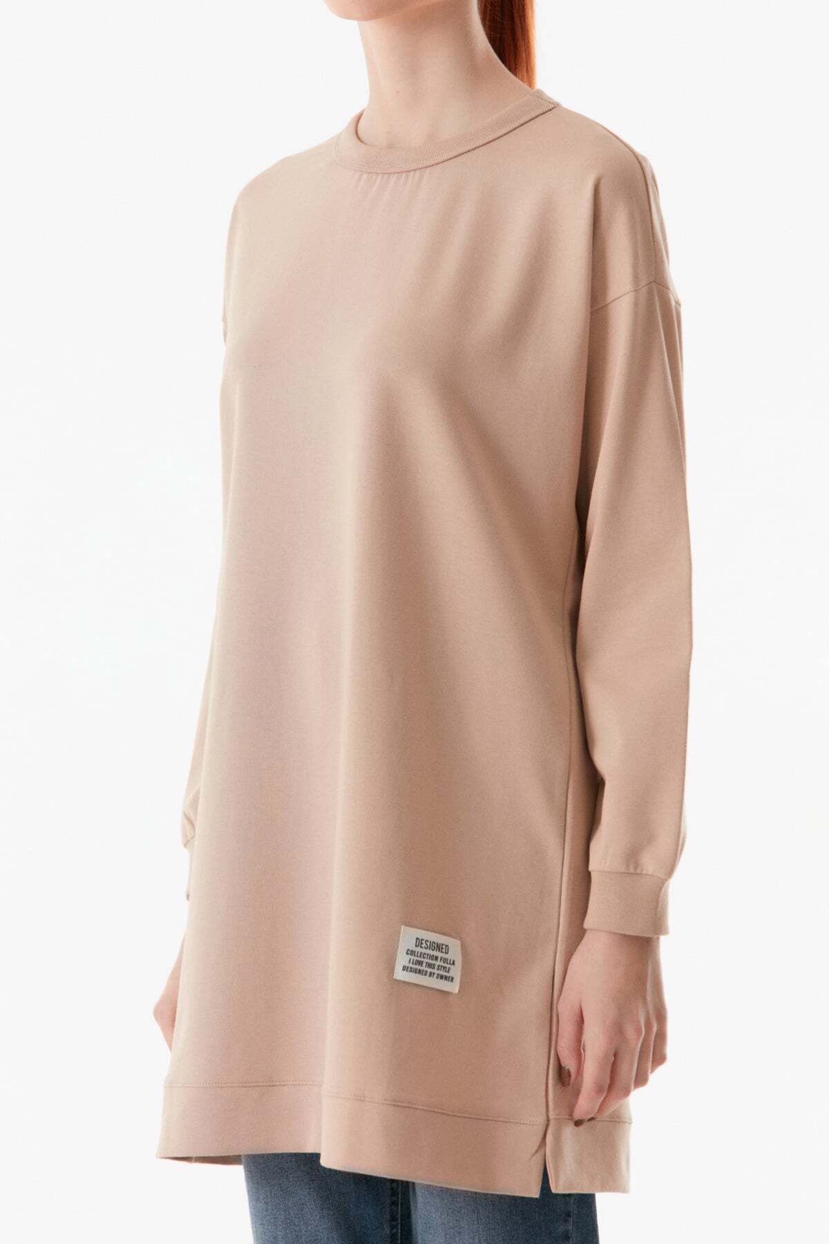 Fullamodest Basic Crew Neck Tunic - MALLTURK