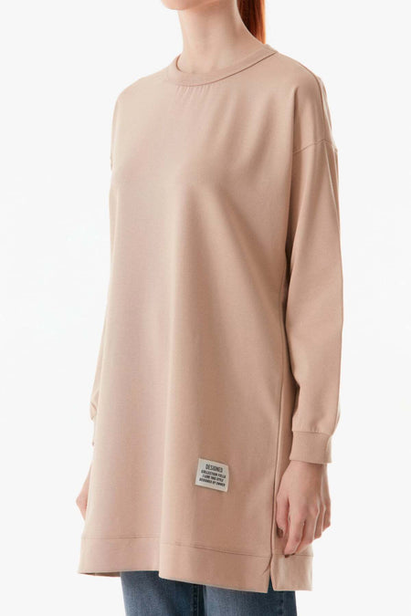 Fullamodest Basic Crew Neck Tunic - MALLTURK